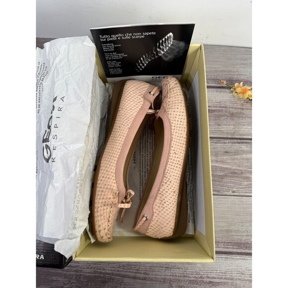 NWT GEOX Respira Women’s Pink Python Leather Loafers Sze 9.5  $120 - Picture 7 of 17